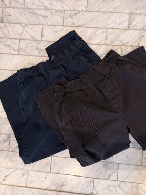 TOAST Gabi Cotton Pull On Pants UK 12 US 8 Black/Blue